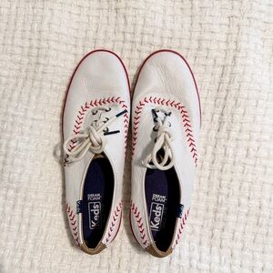 Keds Baseball Stitch Leather Sneakers